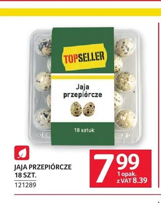 Jaja przepiórcze Topseller promocja w Selgros