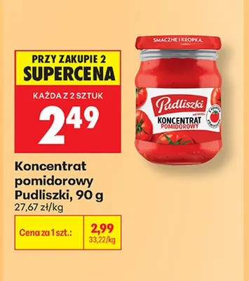 Koncentrat pomidorowy Pudliszki promocja w Biedronka