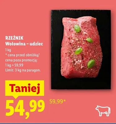 Wołowina - udziec promocja w Lidl