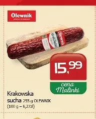Kiełbasa krakowska sucha Olewnik promocja w MALINKA