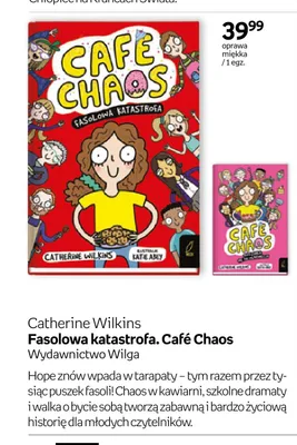 Książka Fasolowa katastrofa Café Chaos promocja w Empik