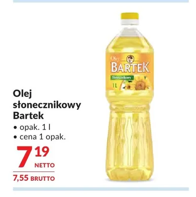 Olej słonecznikowy Bartek promocja w Makro