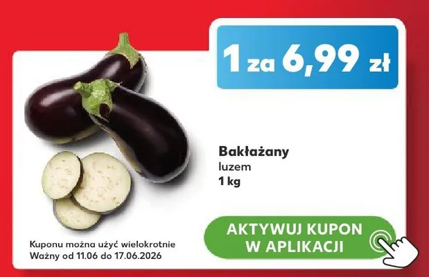 Bakłażany luzem promocja w Kaufland