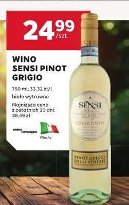 Wino Sensi Pinot Grigio promocja w Stokrotka