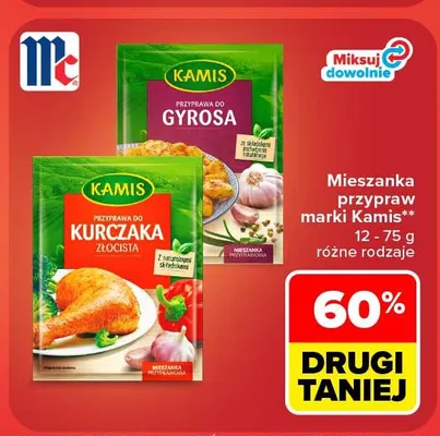 Przyprawa do kurczaka złocista Kamis promocja w Carrefour