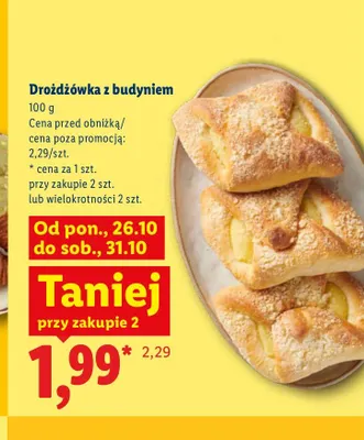 Drożdżówka z budyniem promocja w Lidl