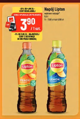 Napój Lipton Ice Tea Peach promocja w POLOmarket