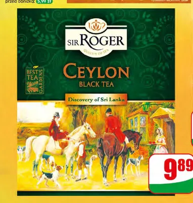 Herbata czarna ekspresowa Ceylon Roger promocja w Dino
