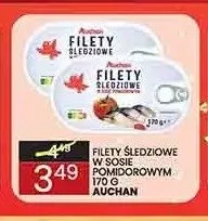 Filety śledziowe w sosie pomidorowym Auchan promocja w Wafelek