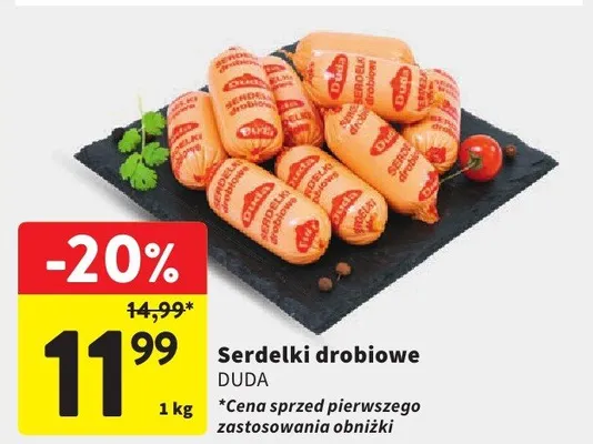 Serdelki drobiowe Duda promocja w Intermarche