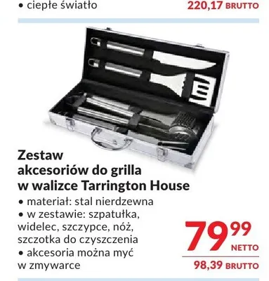 Zestaw akcesoriów do grilla w walizce Tarrington House promocja w Makro