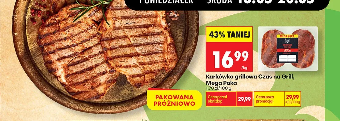 Karkówka grillowa Czas na Grill Mega Paka promocja w Biedronka