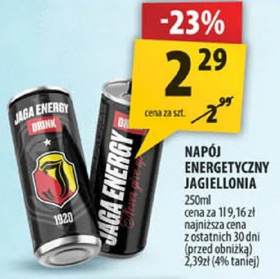 Napój energetyczny Jagiellonia Jaga Energy promocja w Arhelan