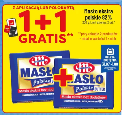 Masło ekstra polskie 82% Mlekovita promocja w POLOmarket