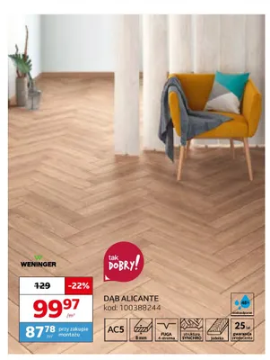 Panele podłogowe Weninger Dąb Alicante AC5 8 mm promocja w Komfort