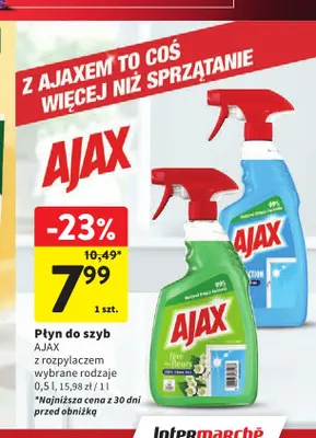 Płyn do szyb z rozpylaczem Ajax Fête des Fleurs promocja w Intermarche