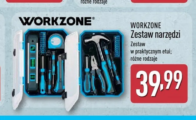 Zestaw narzędzi Workzone promocja w Aldi