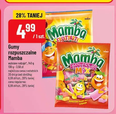 Gumy rozpuszczalne Mamba Fantastic Mix promocja w POLOmarket