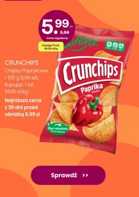 Chipsy Paprykowe Crunchips promocja w Frisco