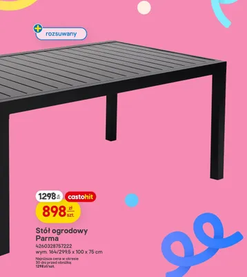 Stół ogrodowy Parma promocja w Castorama