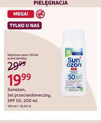 Żel przeciwsłoneczny Sunozon SPF 50 promocja w Rossmann
