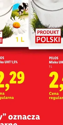 Mleko UHT Pilos 1,5% promocja w Lidl