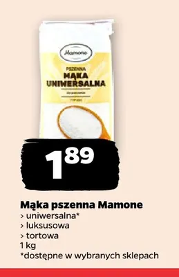 Mąka pszenna tortowa Mamone promocja w Netto