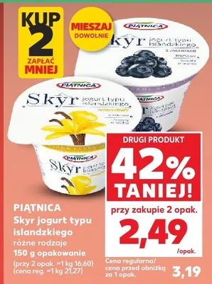 Jogurt typu islandzkiego różne rodzaje promocja w Kaufland