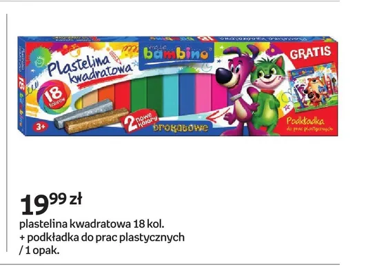 Plastelina kwadratowa Bambino promocja w Empik