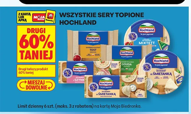 Ser topiony Hochland Mixtett promocja w Biedronka