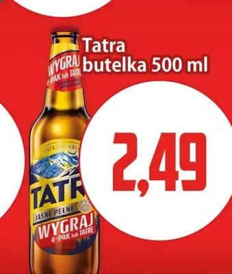 Piwo Tatra Jasne Pełne promocja w Kupiec