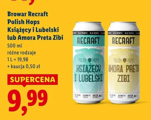 Piwo Browar Recraft Amora Preta Zibi promocja w Lidl