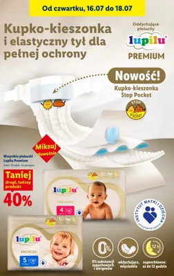 Pieluszki Lupilu Premium promocja w Lidl