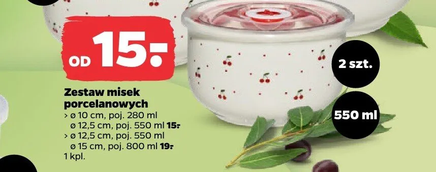 Zestaw misek porcelanowych Altom Design ø12,5cm promocja w Netto