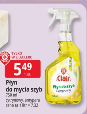 Płyn do mycia szyb Clair promocja w Leclerc