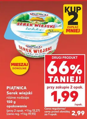 Serek wiejski różne rodzaje promocja w Kaufland