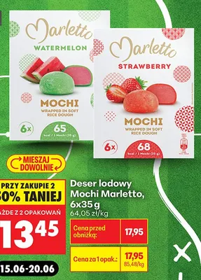 Deser lodowy Mochi Marletto Watermelon promocja w Biedronka