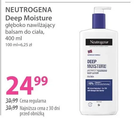 Głęboko nawilżający balsam do ciała Deep Moisture promocja w Hebe