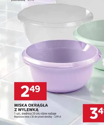 Miska okrągła z wylewką 20 cm promocja w Stokrotka