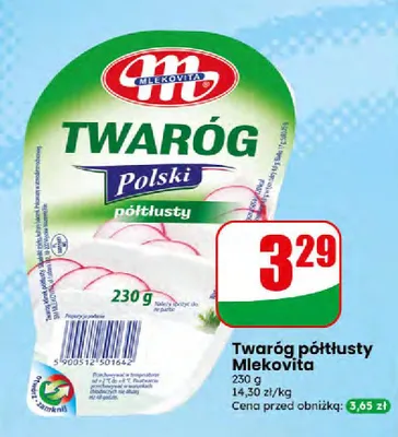 Twaróg półtłusty promocja w Dino