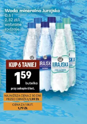 Woda mineralna mocno gazowana Jurajska promocja w Delikatesy Centrum