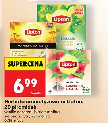 Herbata aromatyzowana zielona z cytryną i melisą promocja w Biedronka