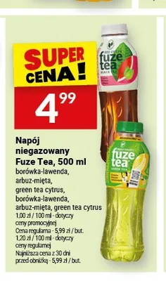 Mrożona herbata Fuze Tea arbuz-mięta promocja w Twój Market
