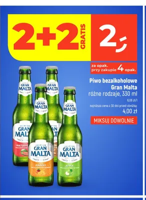 Piwo bezalkoholowe Gran Malta Mango promocja w Dealz