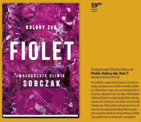 Książka Fiolet. Kolory zła. Tom 7 Małgorzata Oliwia Sobczak oprawa miękka promocja w Empik