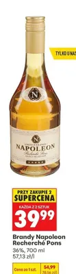 Brandy Napoleon Recherché Pons promocja w Biedronka