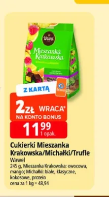 Cukierki Mieszanka Krakowska mango Wawel promocja w Leclerc
