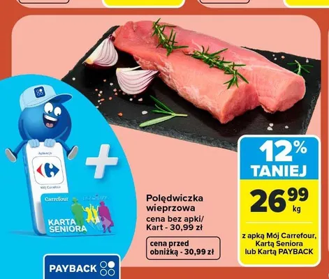 Polędwiczka wieprzowa promocja w Carrefour Market