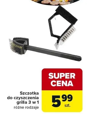 Szczotka do czyszczenia grilla 3 w 1 różne rodzaje promocja w Carrefour Market