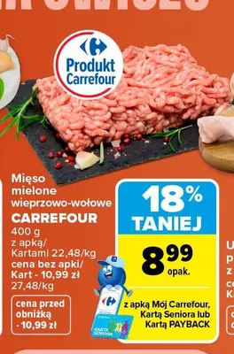 Mięso mielone wieprzowo-wołowe Carrefour promocja w Carrefour